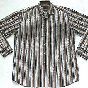 St.Croix Striped Brown Long Sleeve Shirt